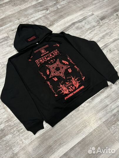 В наличии Vetements hardcore patch red худи