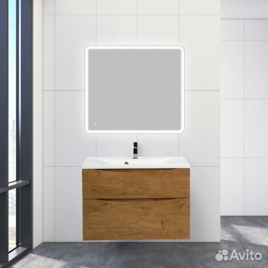 Тумба с раковиной BelBagno Marino-H60 90-BB900/450-LV-MR-PR Rovere Nature