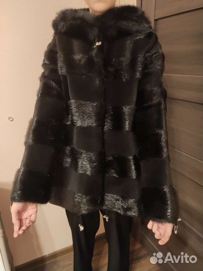 Новая шуба/полушубок из нутрии р. 46