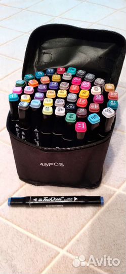 Фломастеры для скетчинга (двусторонние, 48 штук)