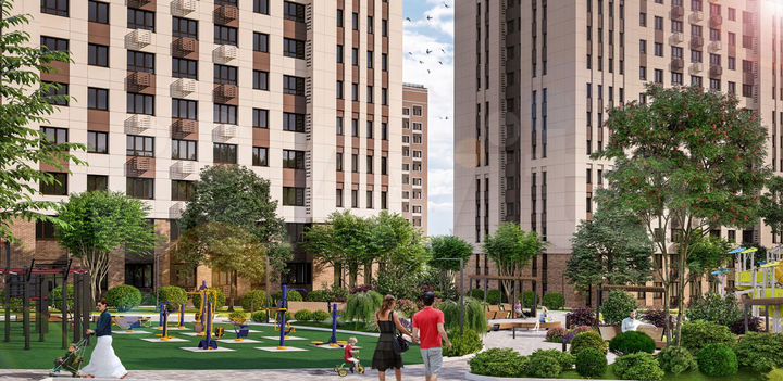 2-к. квартира, 58,8 м², 6/17 эт.