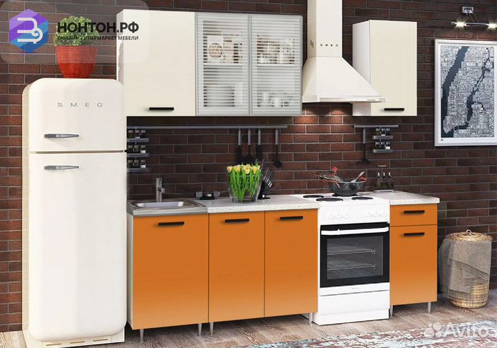 Кухня Рио-1 1.7м бежевый / манго