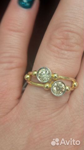 Золотое кольцо с бриллиантами 0,82 карата