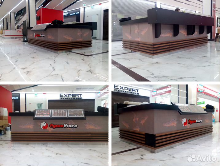 Оклейка виниловой плёнкой витрин, ресепшен