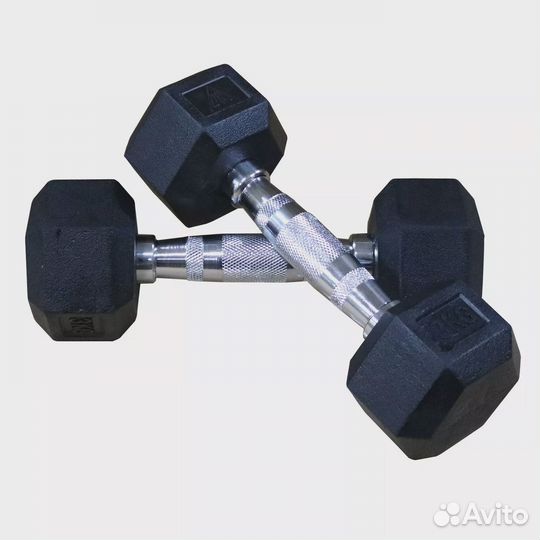 Гантели DFC Гексагональные, 2 шт. по 15 кг