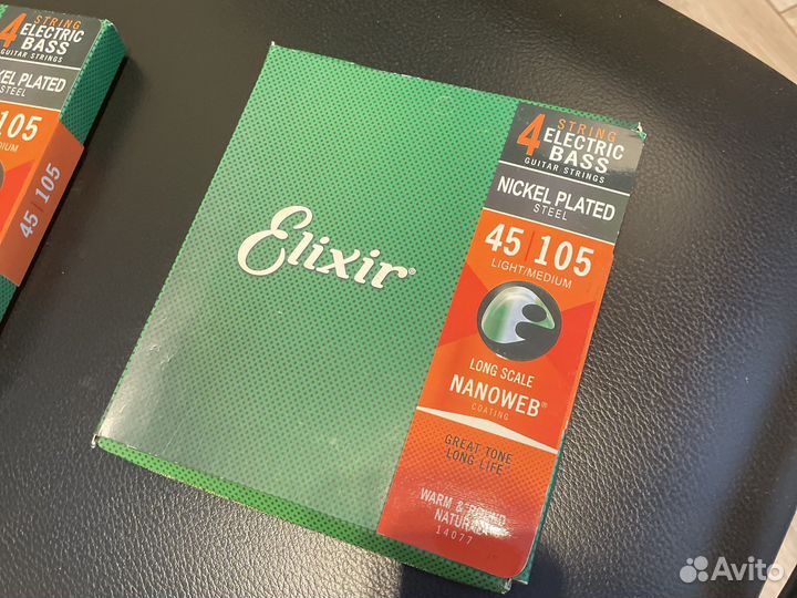 Струны для бас гитары elixir 45-105
