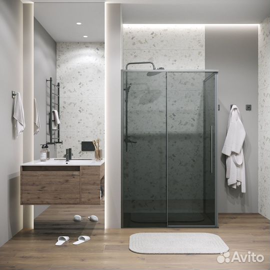 Душ.огр. Galaxy (12070195) графит сатин тонир сте