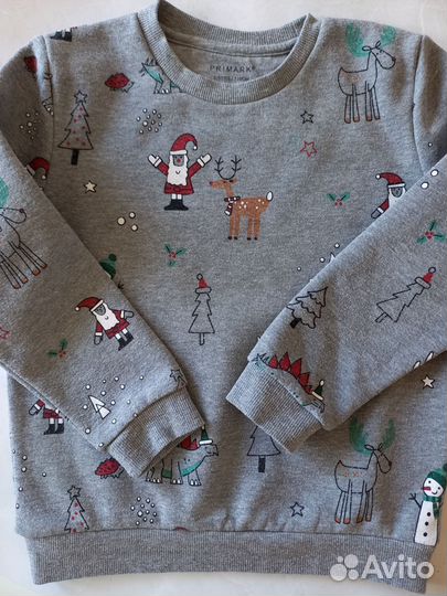 Новогодняя толстовка на мальчика 116
