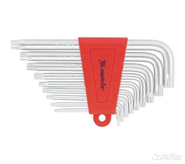 Набор ключей имбусовых Torx, 9 шт, T10-T50, CrV