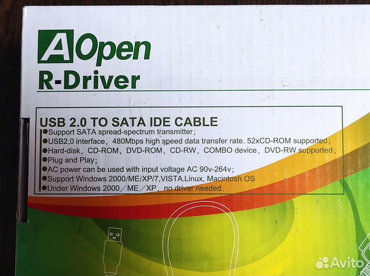 Адаптер SATA, IDE на USB 2.0 с блоком питания