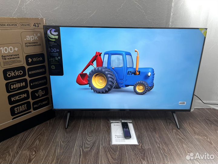 Телевизор Sber SDX-43 (109 см), UHD 4K RAM 1,5GB