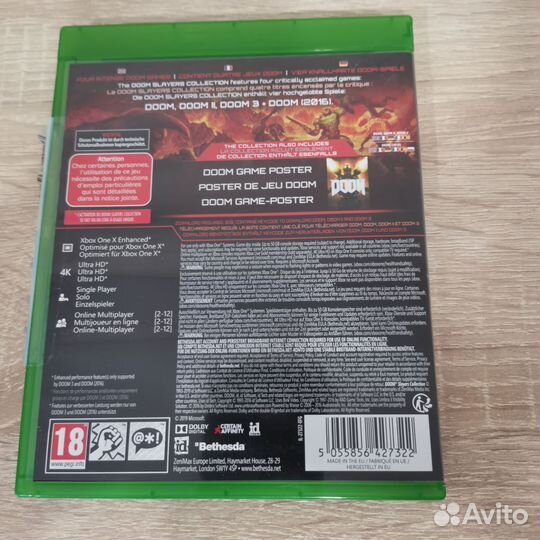 Диск doom Slayers collection 2016 xbox