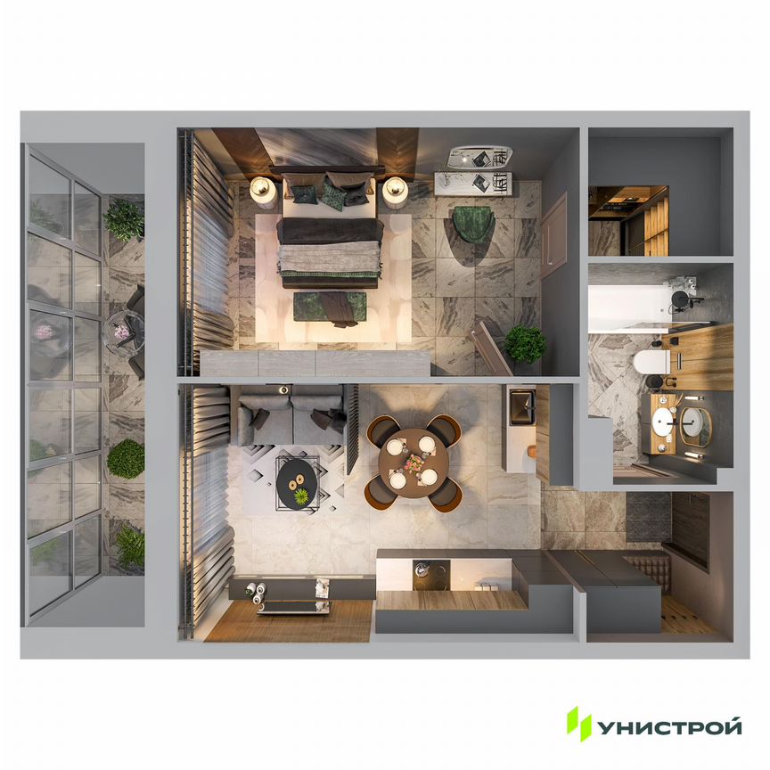 1-к. квартира, 43,9 м², 2/5 эт.