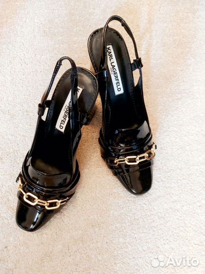 Туфли кожаные лакированные Karl Lagerfeld, 37