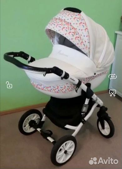 Коляска 2 в 1 эко кожа