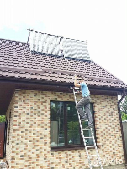 Монтаж солнечных коллекторов и гелиосистем