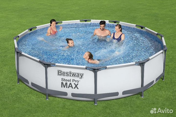 Бассейн bestway каркасный 366x76 см 6473л с фильтр