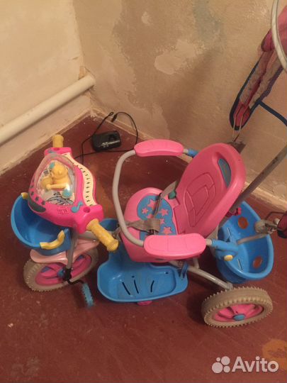 Велосипед детский, велосипед с ручкой, Тотоша