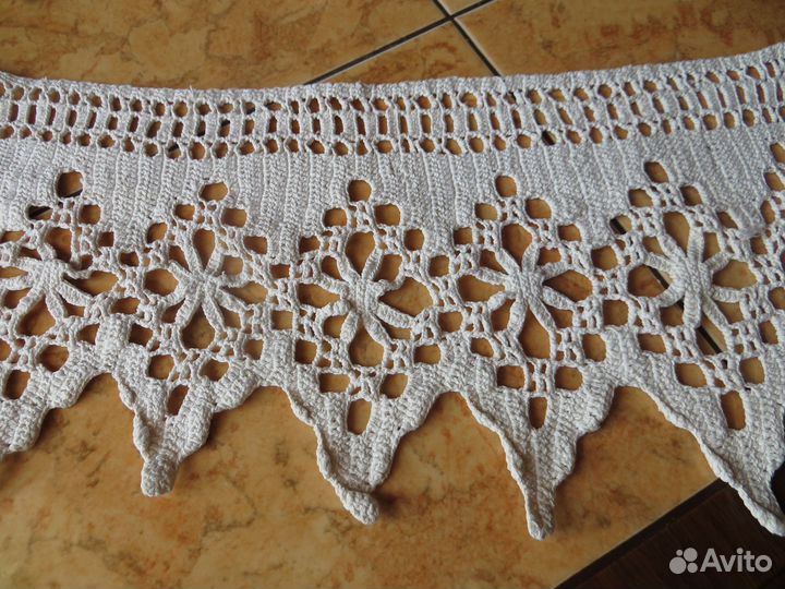 Подзор кружевной винтажный, 185 х 17 см