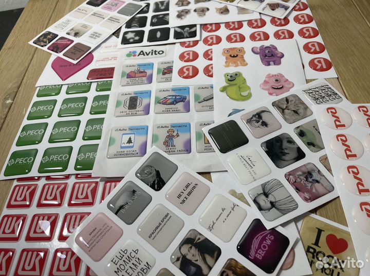 3Д-стикеры на заказ, любые размеры