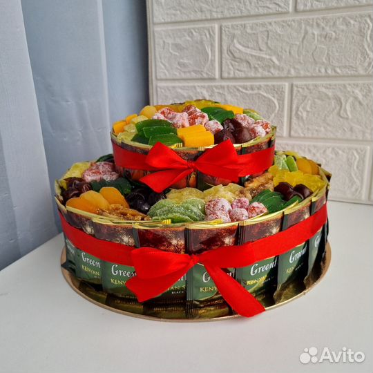 Съедобный букет, Торт из сухофруктов