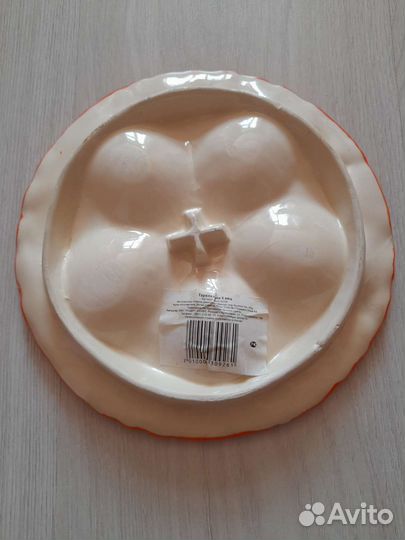 Тарелка для 5 яиц, квадратные тарелки белые 3 шт