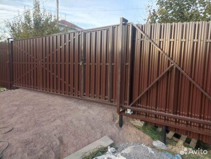 Откатные ворота 4500х2000мм