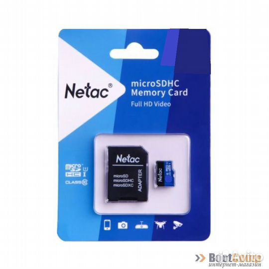 Память micro Secure Digital Card 16Gb Netac NT02P5