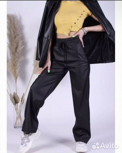 Кожаные штаны женские