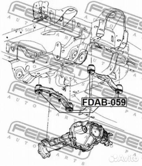 Сайлентблок опоры дифференциала chevrolet tahoe 92