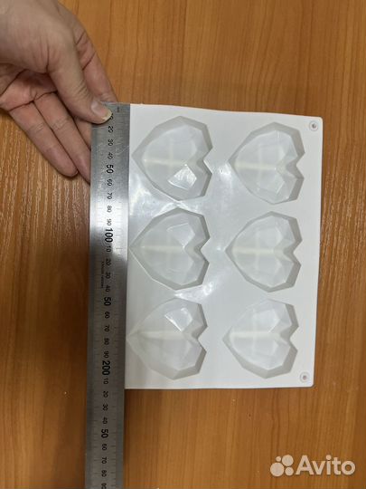 Форма силиконовая сердце граненое