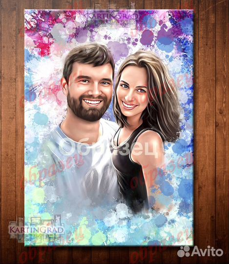 Портрет по фото, картина на холсте по фотографии