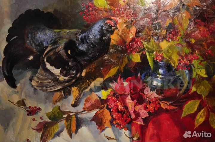 Натюрморт с калиной и тетеревом