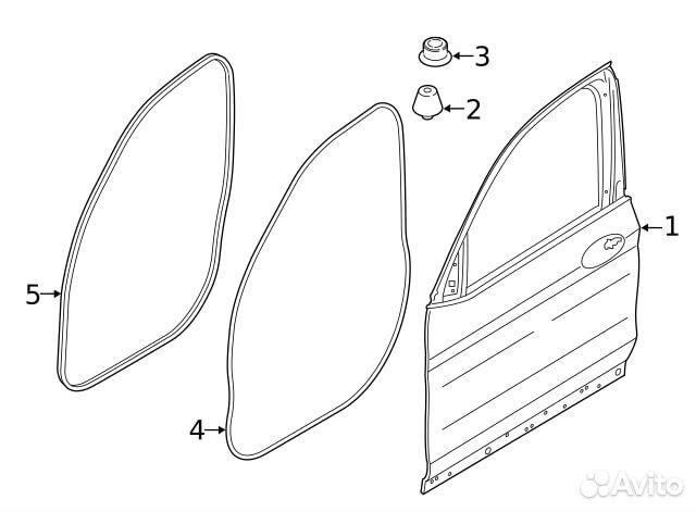 Уплотнитель двери Bmw