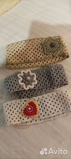 Повязка на голову вязаная