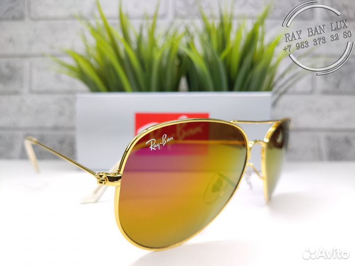 Очки Ray Ban Aviator Бензиновый