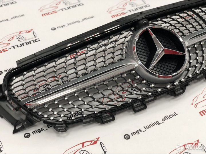 Решетка Mercedes E-class w213 Diamond silver п/к