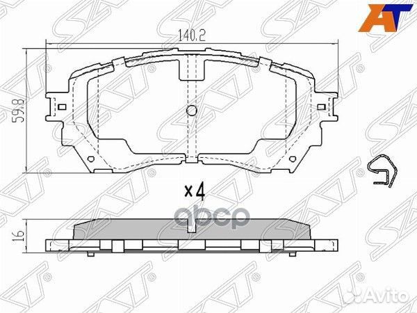 Колодки тормозные перед mazda 6 12- ST-GHY9-33