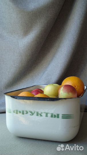 Эмалированный лоток Фрукты ЗИЛ СССР