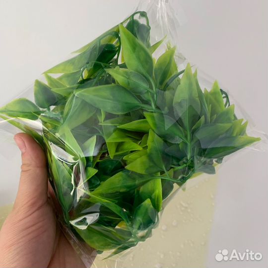 Искусственная зелень, лист розы