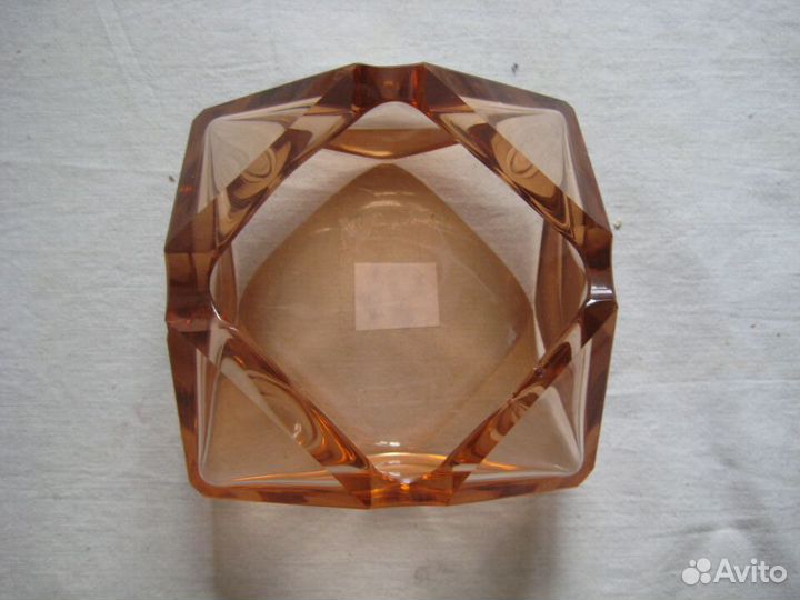 Пепельница СССР (карамельное стекло)