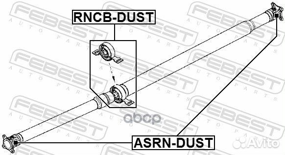 Крестовина карданного вала 19X55.5 renault dust