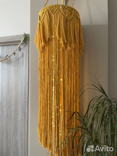 Люстра абажур подвес макраме