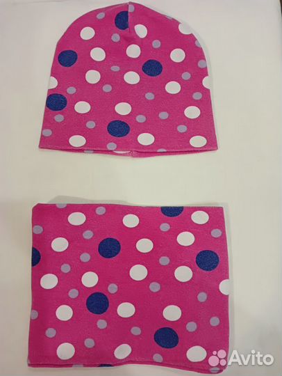 Комплект шапка + хомут р-р 2-5 лет