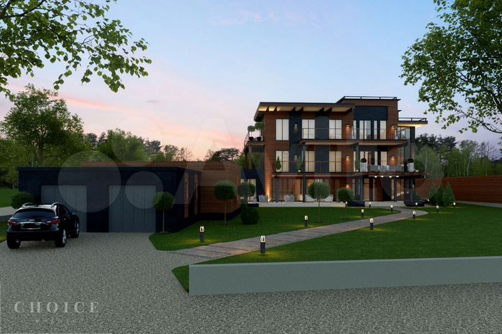 Коттедж 1260 м² на участке 22 сот.