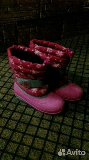 Сапоги для девочки р.30 тёплые до -10 не скользкие