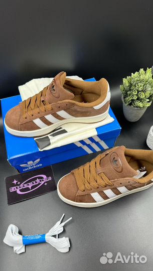 Adidas campus 00s коричневые