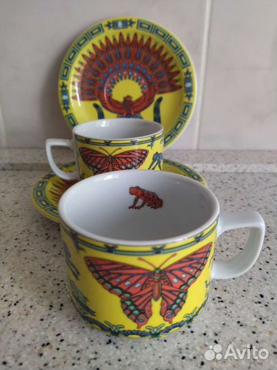 Чашка с лягушкой фарфор марки 