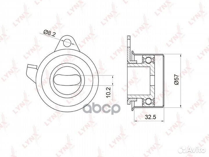 PB-1032. ролик натяжной ремня грм Mitsubishi Co