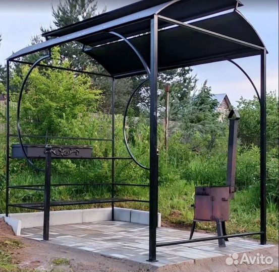 Мангал с печью